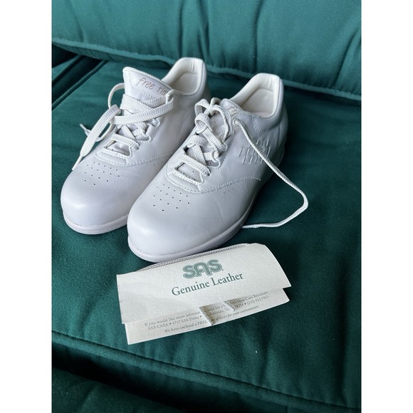 SAS Shoes - SAS Free Time Comfort Walking Shoe White Sz 6 Beige Tan